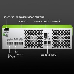 Inwerter solarny Qoltec hybrydowy Off-Grid 3500W | 100A | 24… | PartsPC.pl
