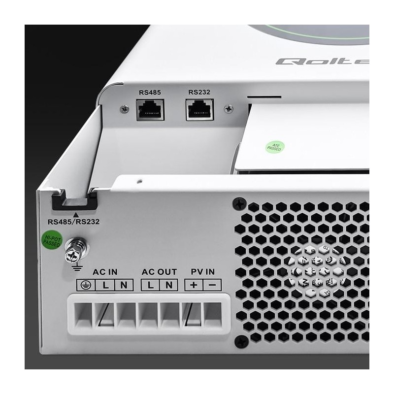 Inwerter solarny Qoltec hybrydowy Off-Grid 3500W | 100A | 24… | PartsPC.pl