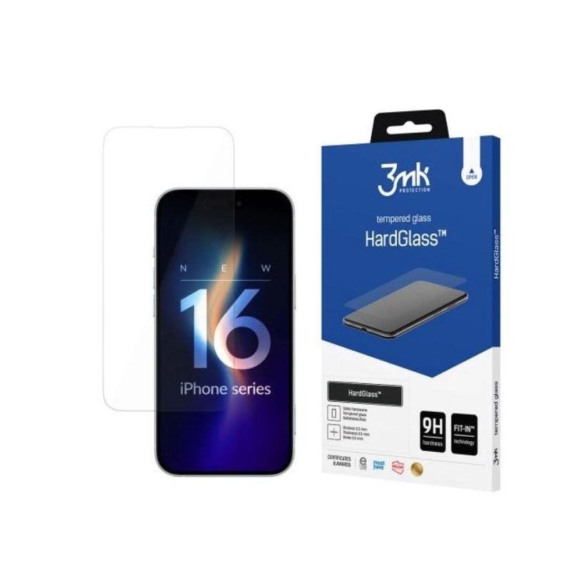 Szkło hartowane do Apple iPhone 16 - 3mk HardGlass