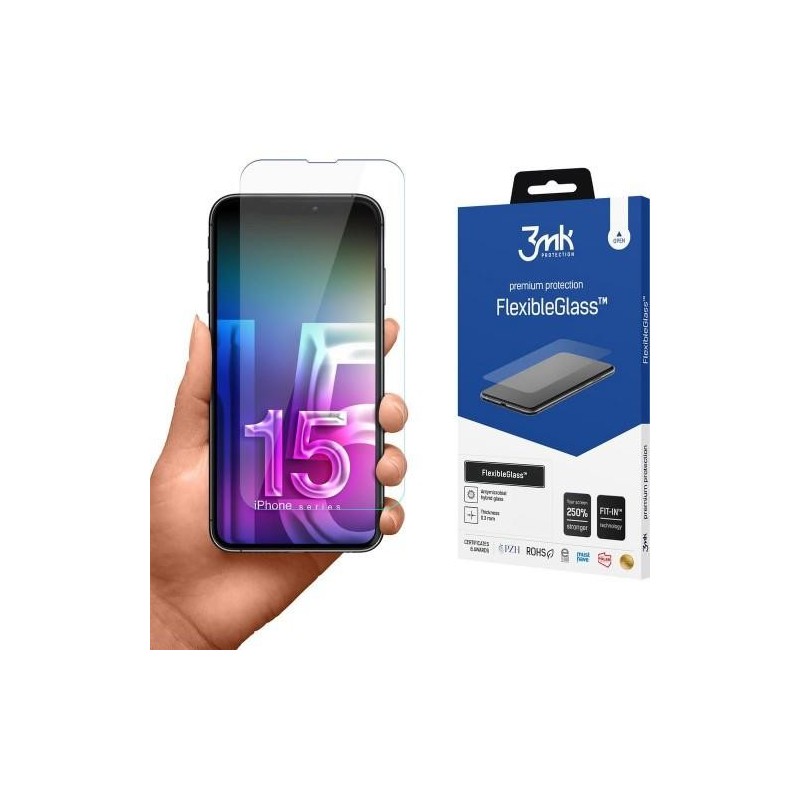 Szkło nietłukące się do Apple iPhone 15 - 3mk FlexibleGlass… | PartsPC.pl