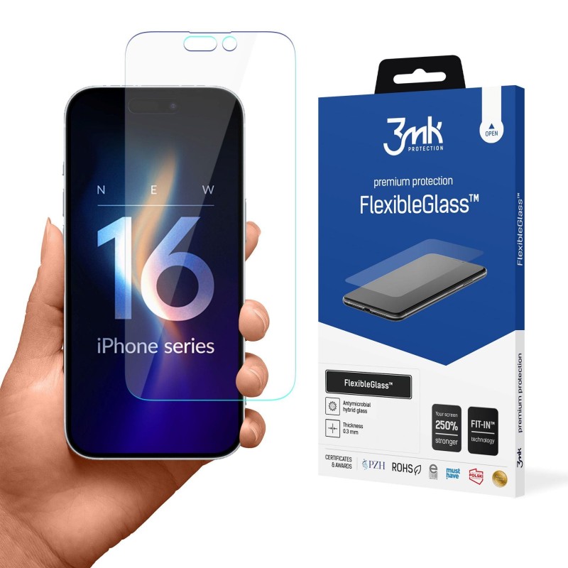 Szkło nietłukące się do Apple iPhone 16 Pro - 3mk FlexibleGl… | PartsPC.pl