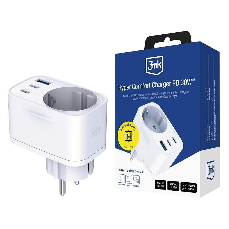 Ładowarka sieciowa 3mk Hyper Comfort Charger GaN PD 30W | PartsPC.pl