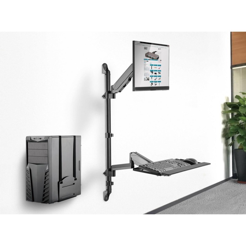 Ramię naścienne pojedyncze DIGITUS LCD+klawiaturamax.32"max.… | PartsPC.pl
