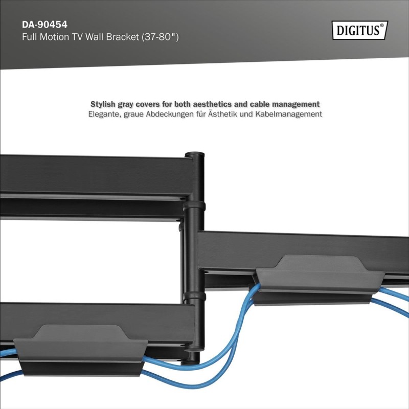 Uchwyt ścienny DIGITUS do TV 37-80" 60kg max. VESA 600x400 z… | PartsPC.pl