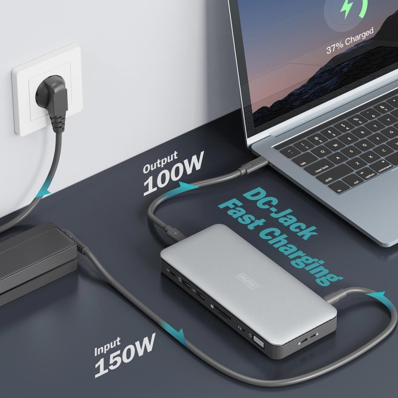 Stacja dokująca DIGITUS USB Typ C 11-portów 2x HDMI 1x Displ… | PartsPC.pl