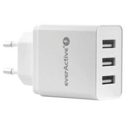 Ładowarka sieciowa everActive SC-300 3xUSB 3,4A | PartsPC.pl