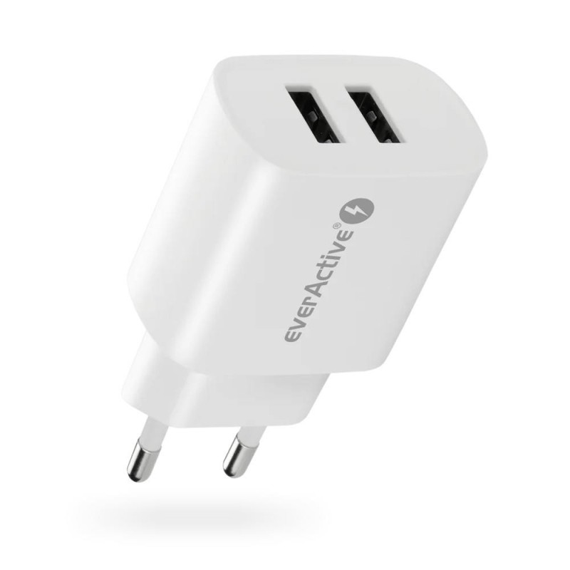 Ładowarka sieciowa everActive SC-220 2x USB 2,4A 12W | PartsPC.pl