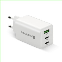 Ładowarka sieciowa everActive GaN SC-655Q 1x USB, 2x USB-C P… | PartsPC.pl