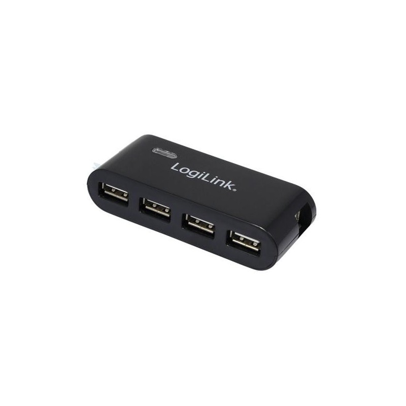 Hub USB LogiLink UA0085 4xUSB 2.0, aktywny, czarny | PartsPC.pl