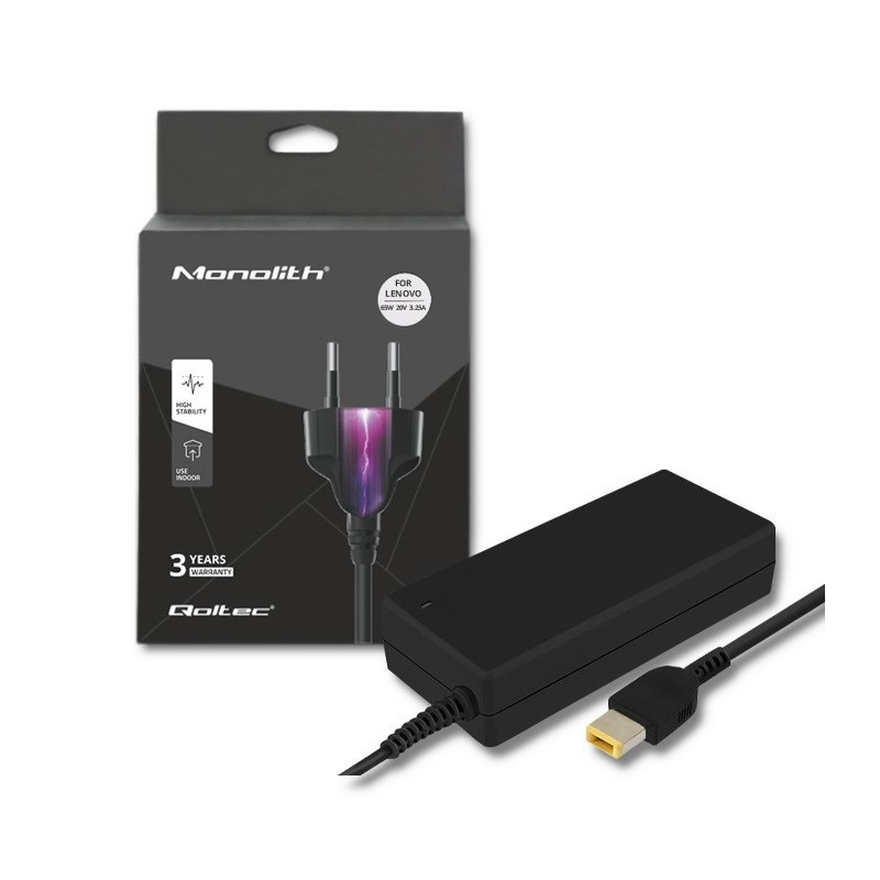 Zasilacz sieciowy Qoltec do Lenovo 90W 20V 4,5A Slim tip | PartsPC.pl