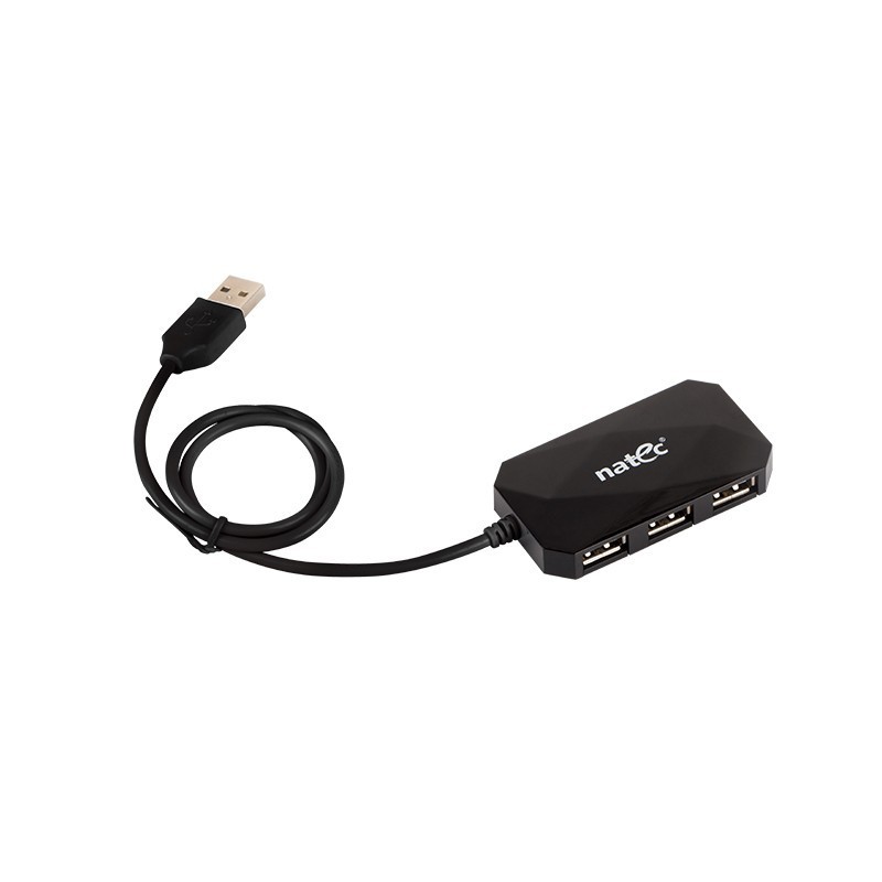 Hub USB Natec NHU-0647 LOCUST 4xUSB 2.0 czarny - Huby USB | PartsPC.pl