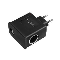 LogiLink Ładowarka sieciowa USB + złącze zapalniczki samocho… | PartsPC.pl