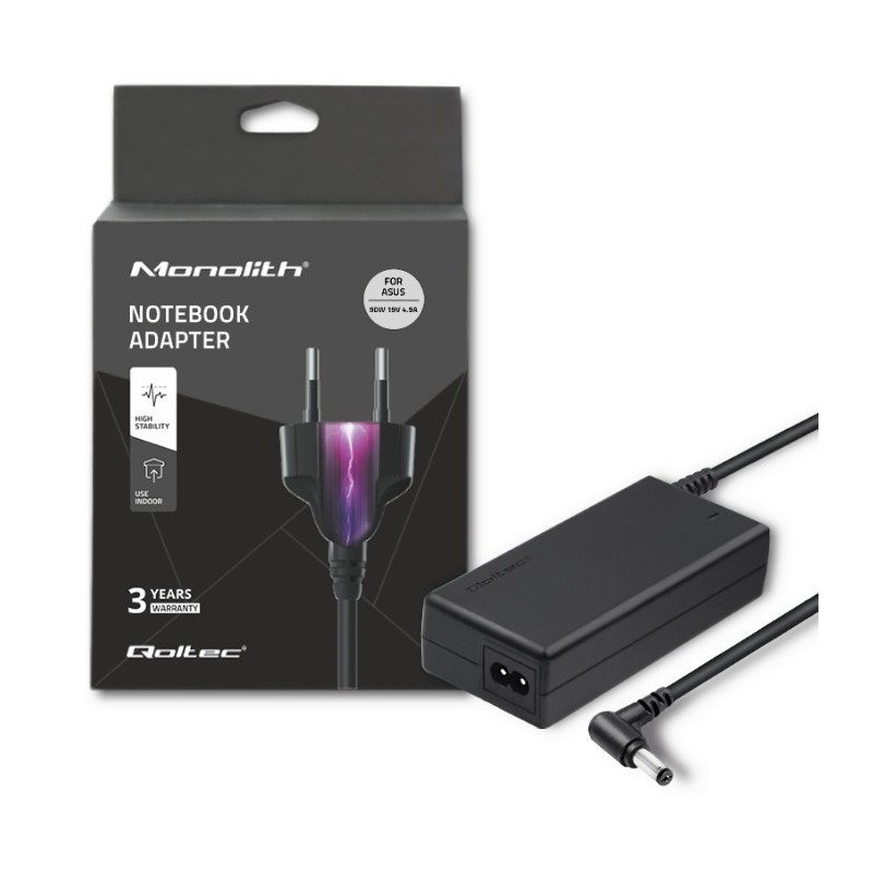 Zasilacz sieciowy Qoltec do Asus 90W 19V 4,9A 5.5*2.5 | PartsPC.pl