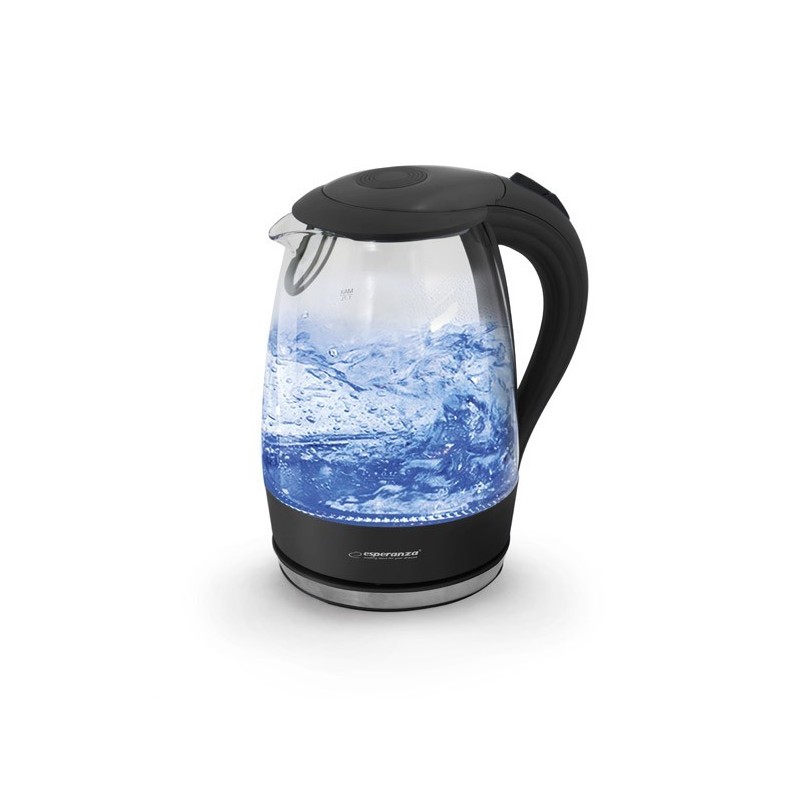 Czajnik szklany Esperanza "Salto angel" 1,7L czarny | PartsPC.pl