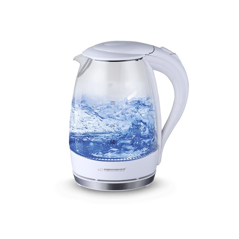 Czajnik szklany Esperanza "Salto angel" 1,7L biały | PartsPC.pl