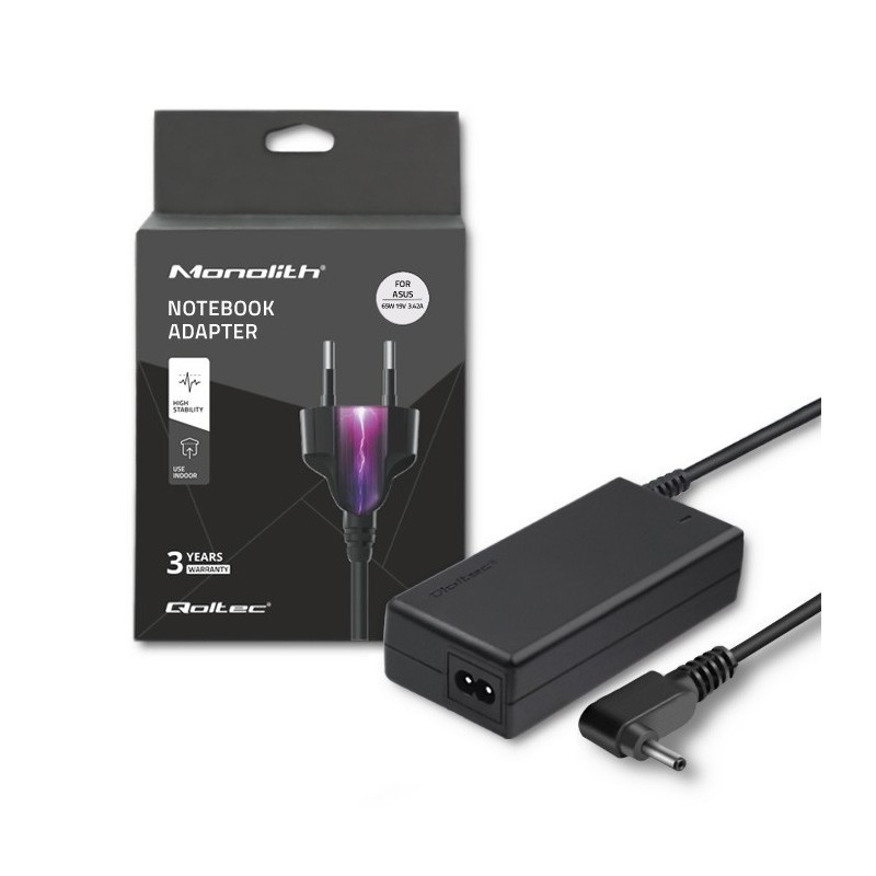 Zasilacz sieciowy Qoltec do Asus 65W 19V 3.42 4.0*1.35 | PartsPC.pl