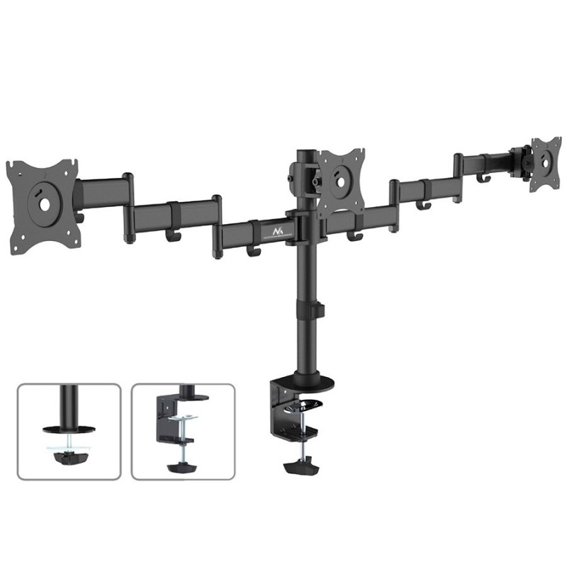 Uchwyt biurkowy na 3 monitory Maclean MC-691 13-27"... | PartsPC.pl