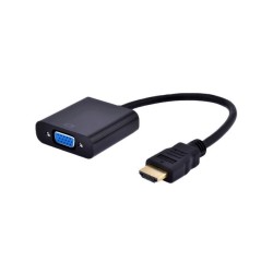 Gembird Adapter HDMI-A(M)- VGA (F)+Audio na kablu | PartsPC.pl
