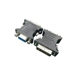 Gembird Adapter DVI- VGA (24M/15F) czarny | PartsPC.pl