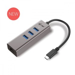 i-tec USB-C Metal 3-portowy HUB z adapterem Gigabit Ethernet | PartsPC.pl