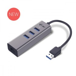 i-tec USB 3.0 Metal 3-portowy HUB z adapterem Gigabit Ethern… | PartsPC.pl