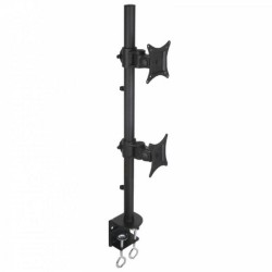 Uchwyt biurkowy Techly 13"-27", 2x10kg na 2 monitory regulowany