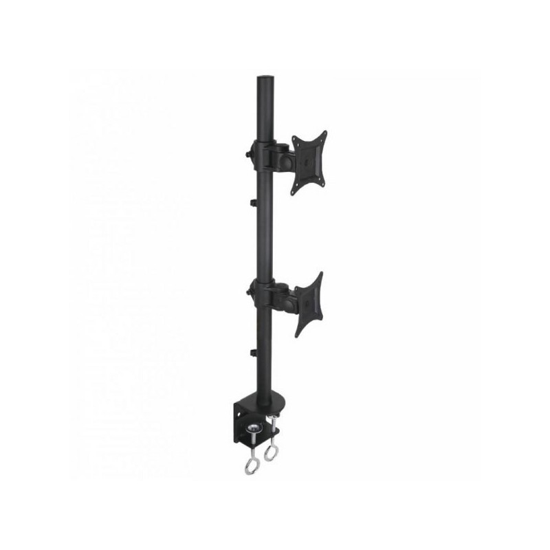Uchwyt biurkowy Techly 13"-27", 2x10kg na 2 monitory regulowany