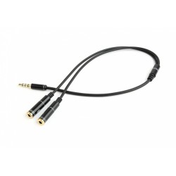 Gembird Adapter audio mikrofon 3.5mm minijack, 4PIN, 0.2m | PartsPC.pl