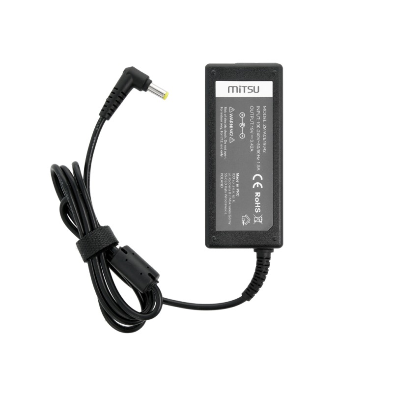 Zasilacz sieciowy Mitsu 19V 3.42A (5.5x1.7) 65W do not... | PartsPC.pl