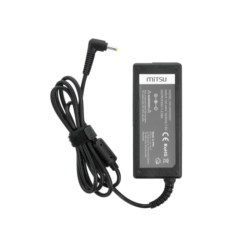 Zasilacz sieciowy Mitsu 20V 3.25A (4.0x1.7) 65W do notebooka… | PartsPC.pl