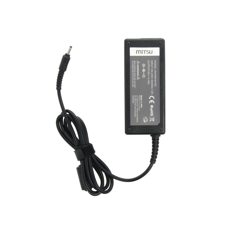 Zasilacz sieciowy Mitsu 19V 3.16A (3.0x1.1) 60W do notebooka… | PartsPC.pl