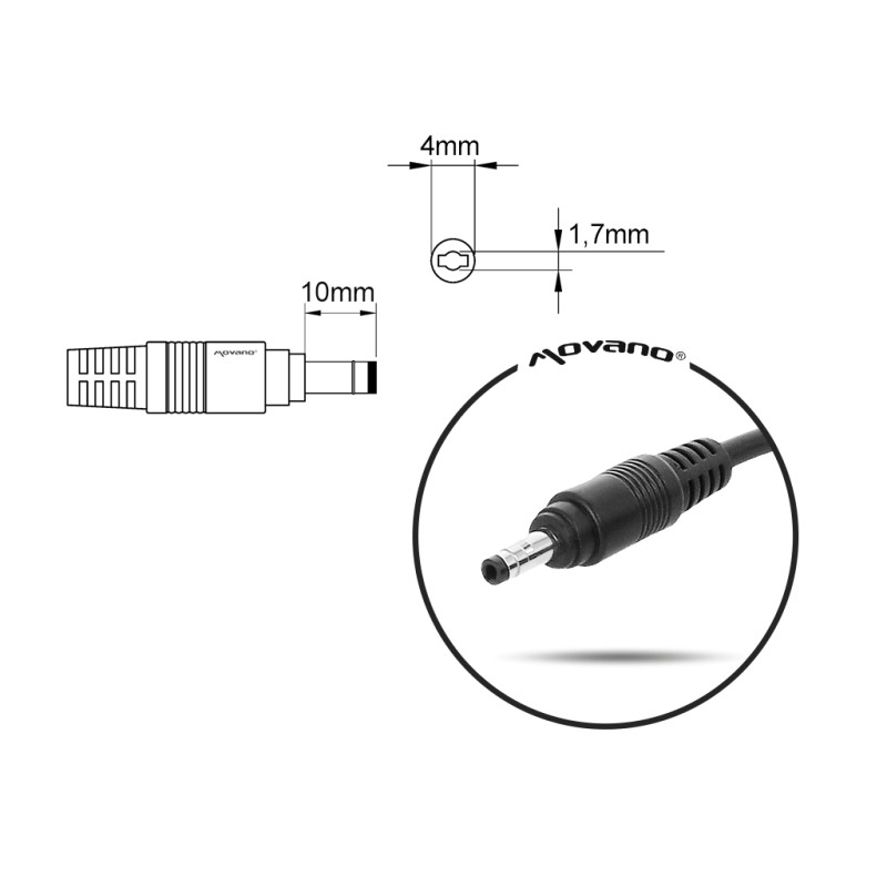 Zasilacz sieciowy Mitsu 19.5V 2.05A (4.0x1.7) 40W do n... | PartsPC.pl