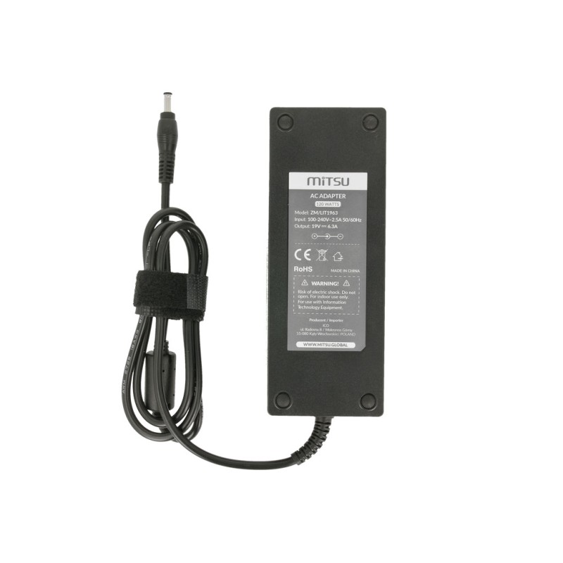 Zasilacz sieciowy Mitsu 19v 6.3a (5.5x2.5) 120W do not... | PartsPC.pl