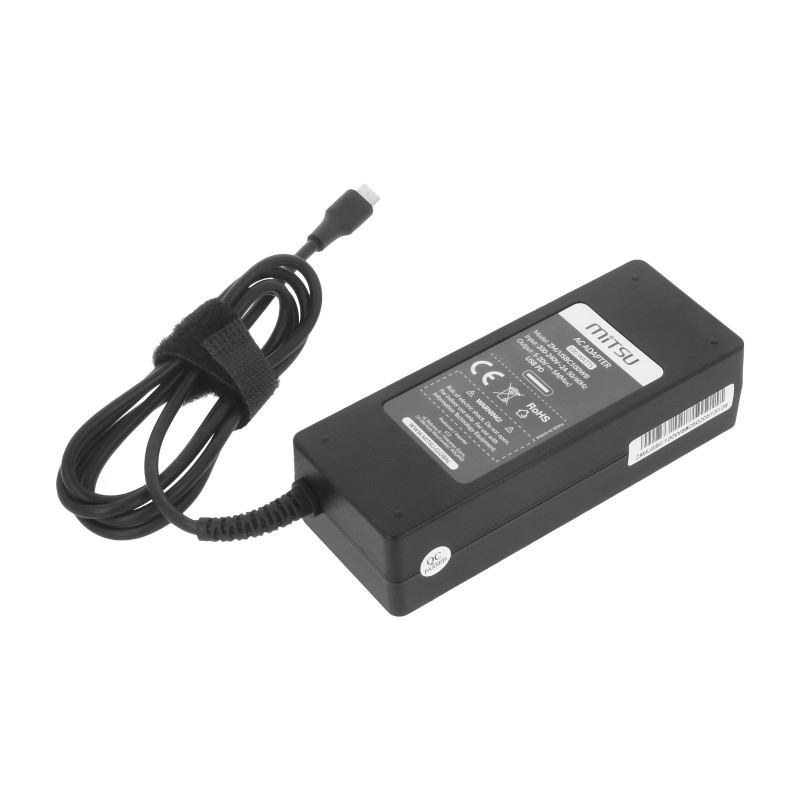 Zasilacz sieciowy Mitsu 100W USB-C, USBC, 5-20V, 3-5A (black… | PartsPC.pl