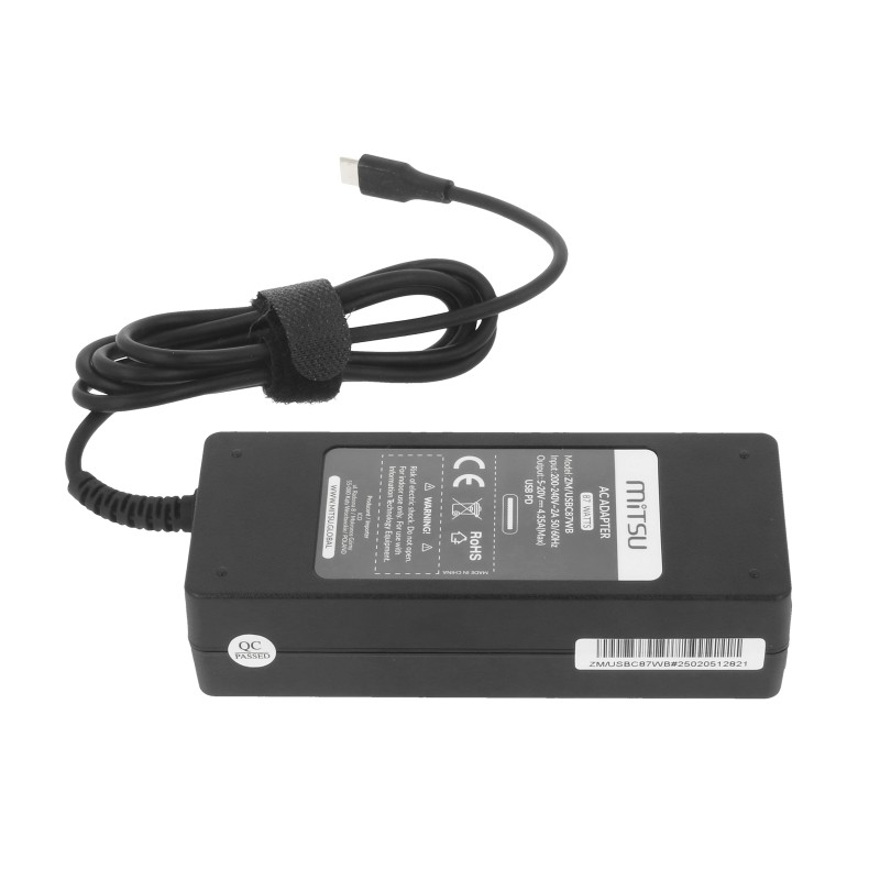 Zasilacz sieciowy Mitsu 87W USB-C, USBC, 5-20.2V, 3-4.... | PartsPC.pl