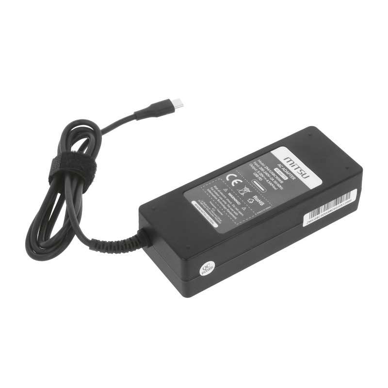 Zasilacz sieciowy Mitsu 90W USB-C, USBC, 5-20V, 3-4.5A... | PartsPC.pl