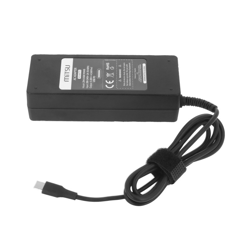 Zasilacz sieciowy Mitsu 90W USB-C, USBC, 5-20V, 3-4.5A... | PartsPC.pl