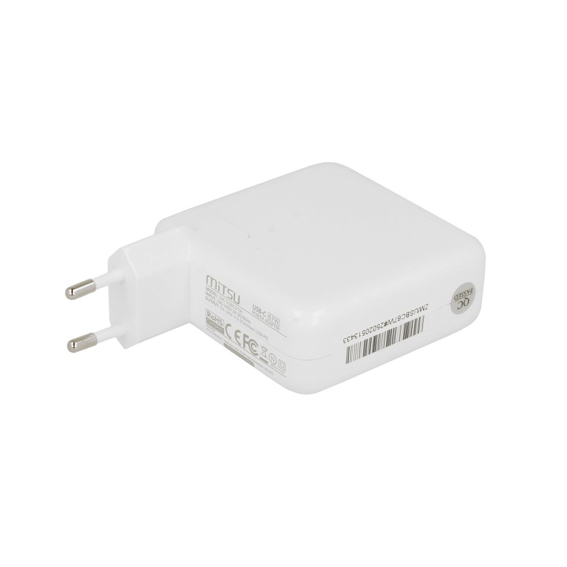 Zasilacz sieciowy Mitsu 67W USB-C, USBC, 5-20V, 3-3.35... | PartsPC.pl