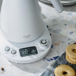 Czajnik elektryczny Adler AD 1349 biały z długą wylewką 1,0L… | PartsPC.pl