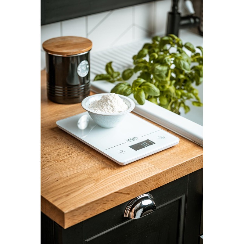 Waga kuchenna Adler AD 3170 do 15kg biała | PartsPC.pl