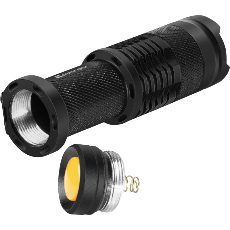 Latarka Defender FL-10, XP-E, 3 tryby, metalowa obudowa | PartsPC.pl