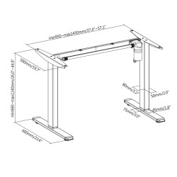 Maclean Biurko elektryczne Ergo Office ER-443 | PartsPC.pl