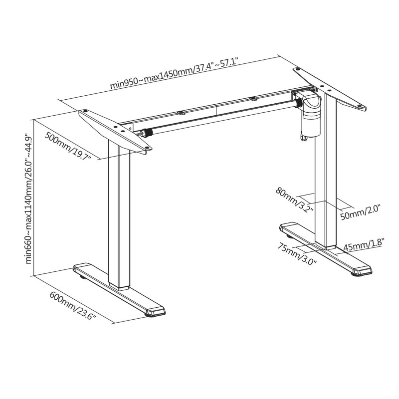 Maclean Biurko elektryczne Ergo Office ER-443 | PartsPC.pl