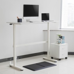 Biurko Ergo Office ER-401W Ręczna regulacja wysokości Białe | PartsPC.pl