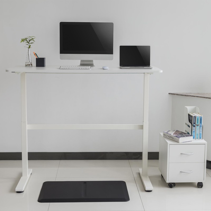 Biurko Ergo Office ER-401W Ręczna regulacja wysokości Białe | PartsPC.pl
