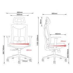 Krzesło biurowe Ergo Office ER-414 premium, ergonomiczne z w… | PartsPC.pl