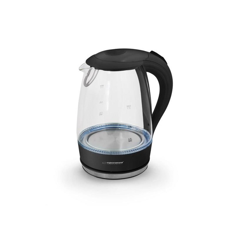 Czajnik szklany Esperanza "Salto angel" 1,7L czarny | PartsPC.pl