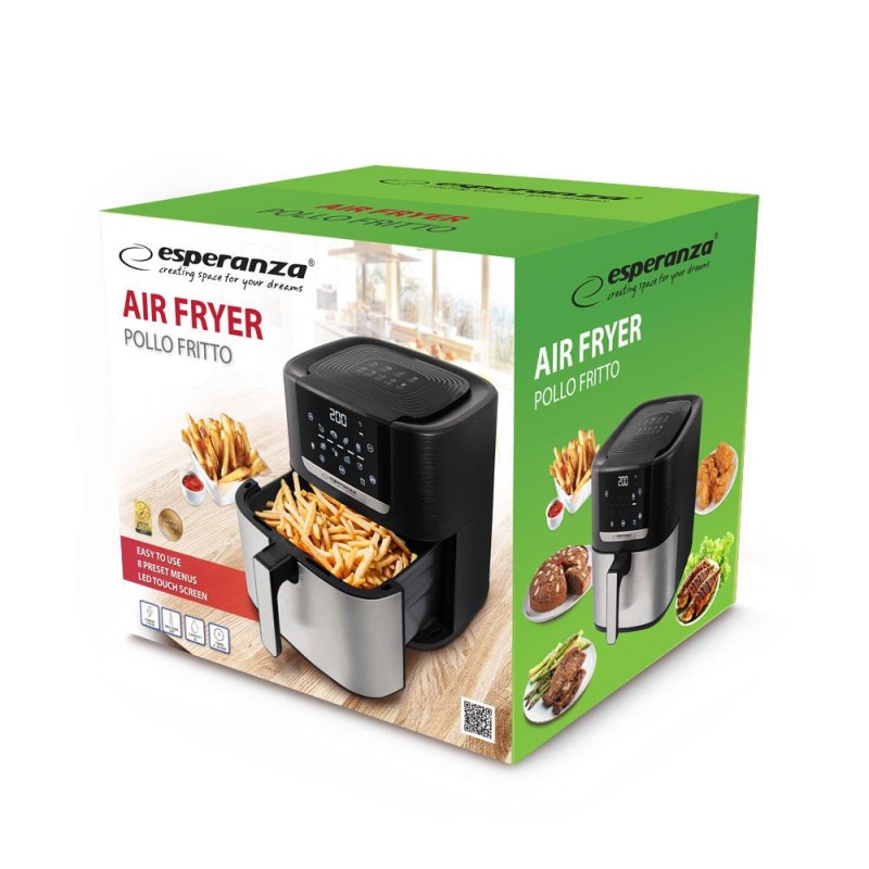 Frytkownica beztłuszczowa ESPERANZA POLLO FRITTO 8L | PartsPC.pl
