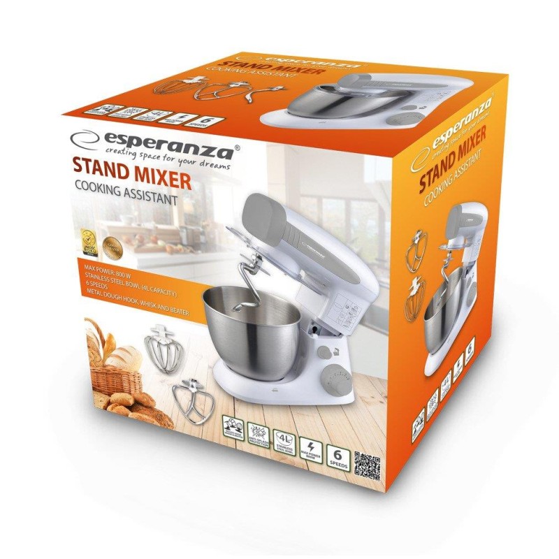 Robot planetarny wielofunkcyjny Esperanza Cooking Assistant EKM024 800W 4L