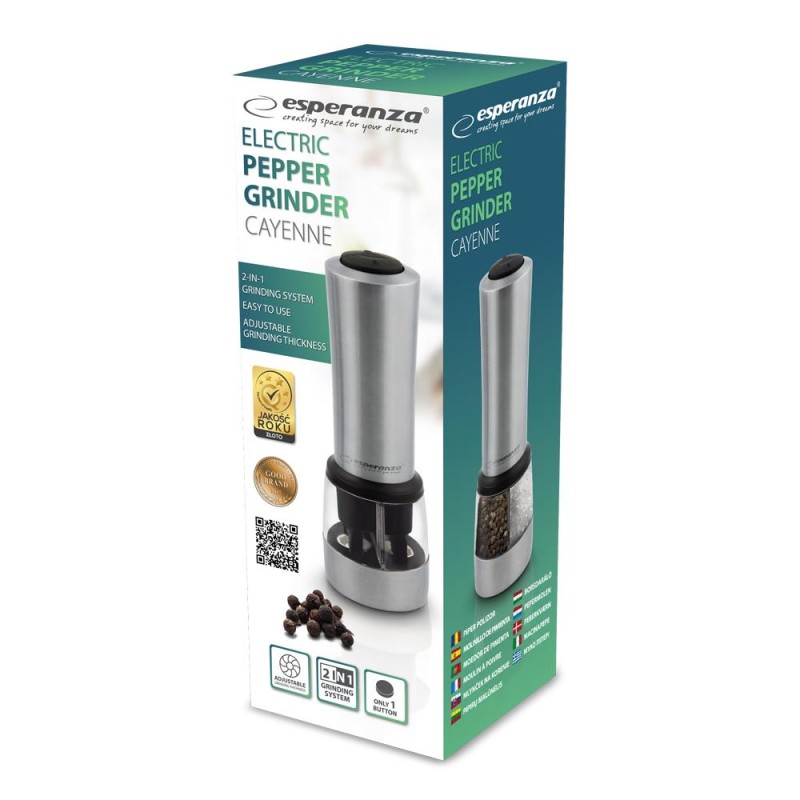 Młynek do pieprzu i soli Esperanza "Cayenne Stainless Steel"